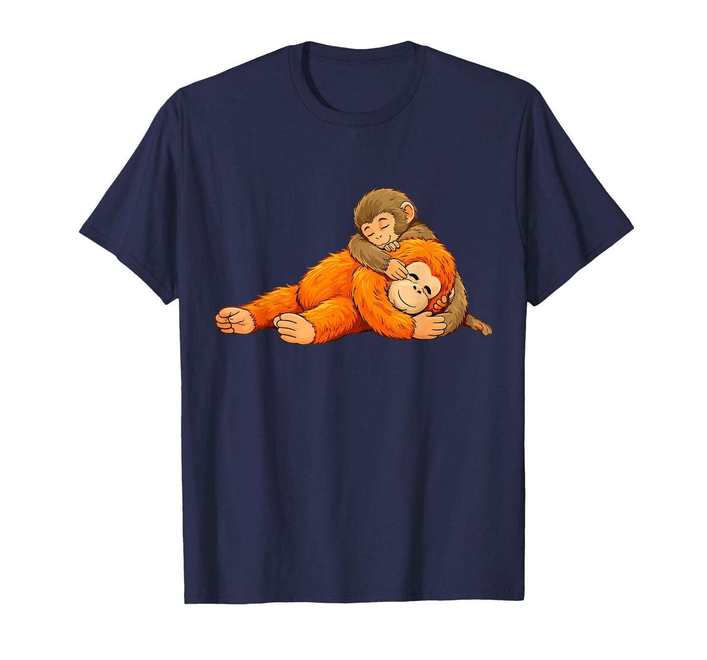 Cute Baby Monkey Named Punch Plush Hugging T-Shirt