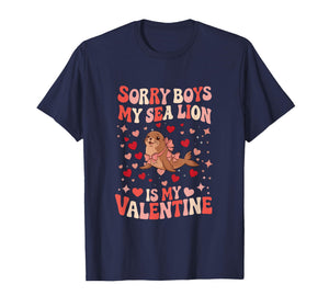 Sorry Sea Lion is My Valentine Joke Boys Cute Animal Lover T-Shirt