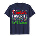 Santa's Favorite Er Nurse Funny Christmas Family Matching T-Shirt