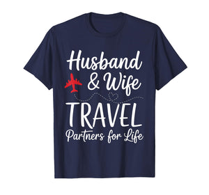 Couple Matching Husband and Wife Travel Partners for Life T-Shirt