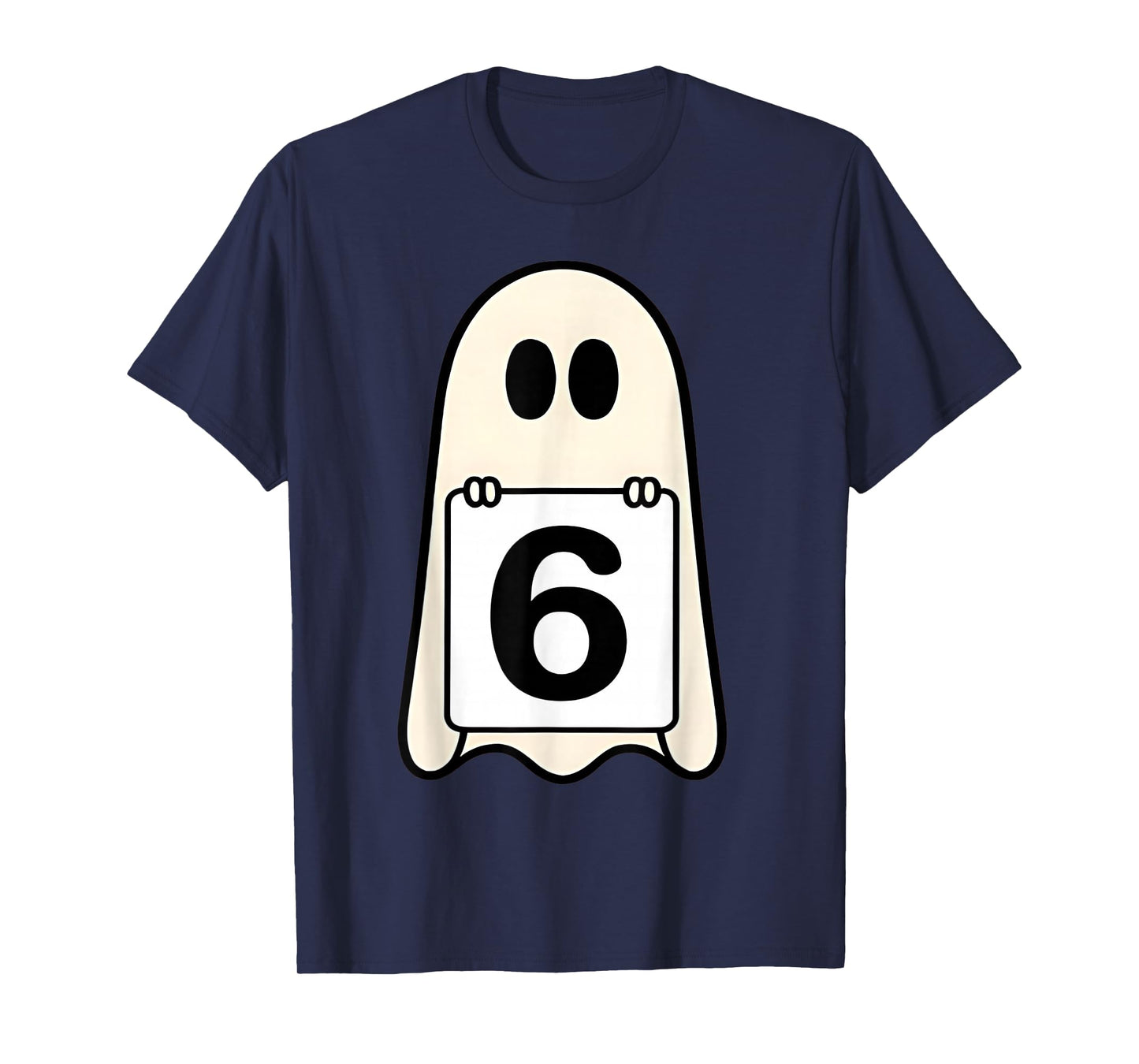 Spooky Number 6 Matching Halloween Costume Group Meme Ghost T-Shirt