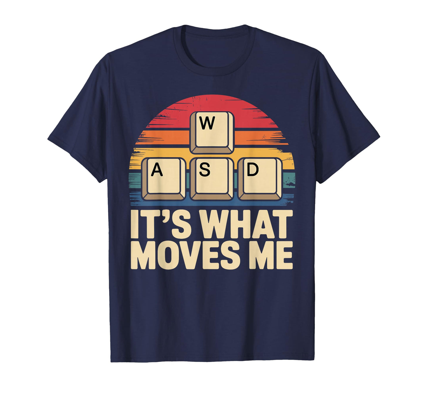 Retro WASD Gaming Keys Funny PC Gamer Design T-Shirt