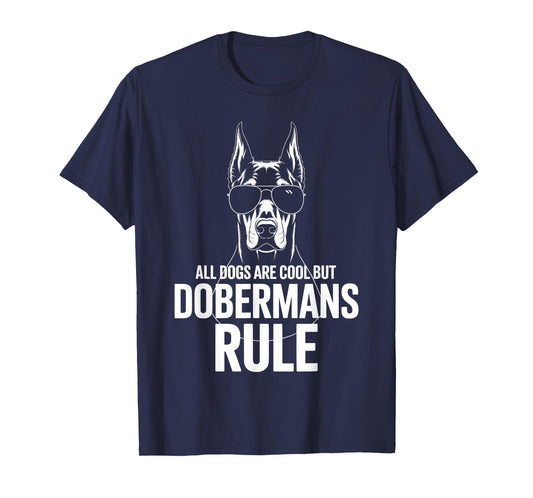 Funny Doberman Art for Men Women Kids Doberman Pinscher T-Shirt