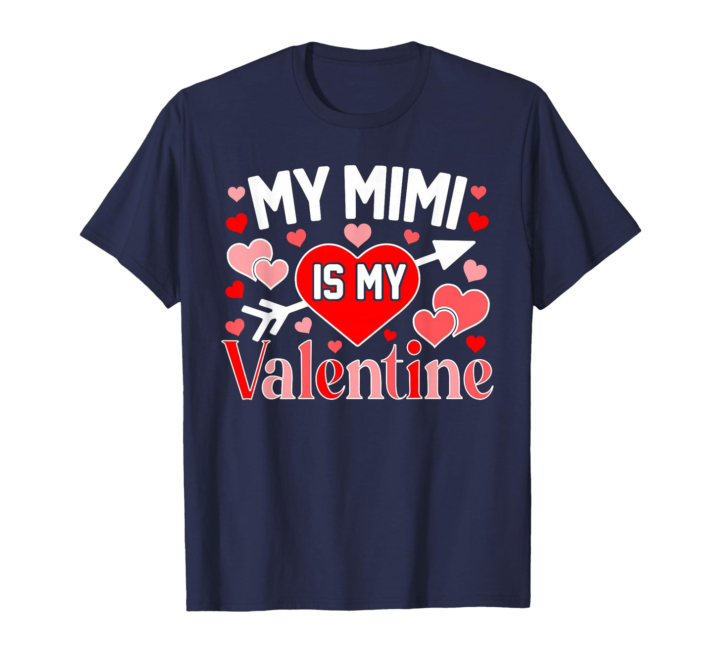 My Mimi is My Valentine Cute Hearts Valentine's Day T-Shirt