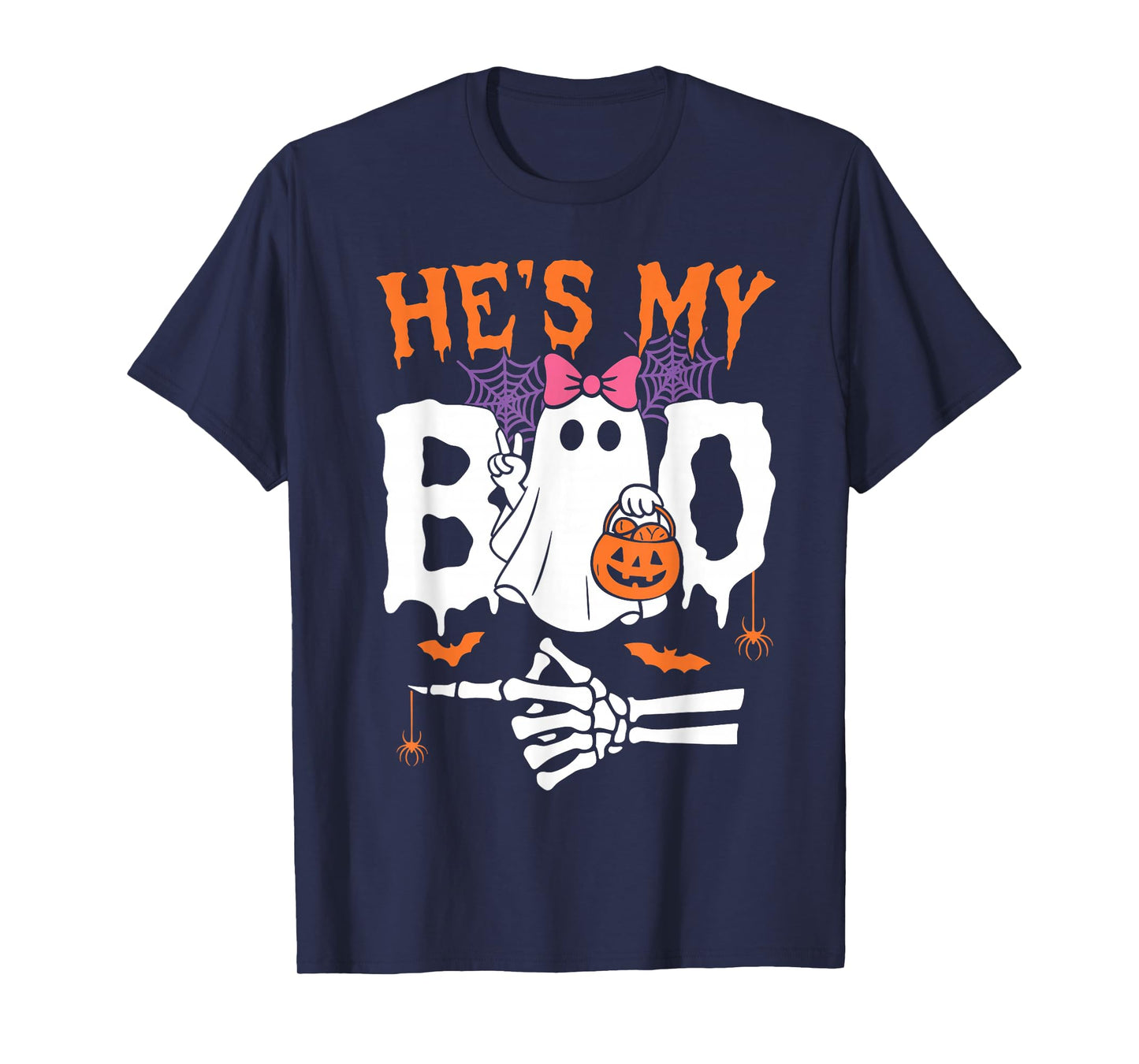 He's My Boo Matching Couple Halloween Funny She's My Boo T-Shirt
