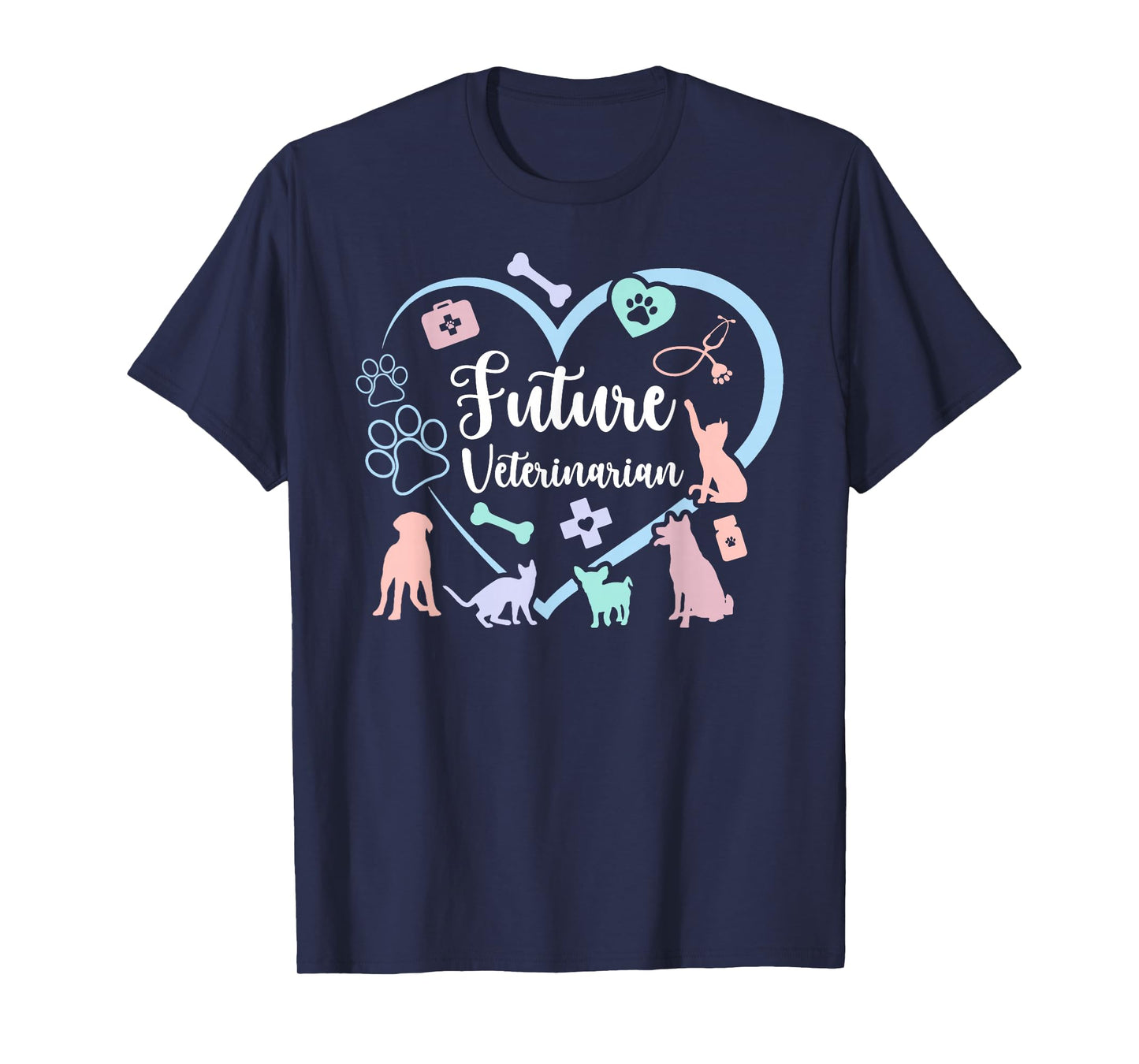 Future Veterinarian Heart Veterinary Student Vet in Progress T-Shirt