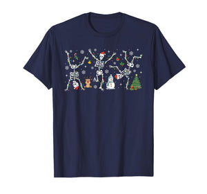 Subtle Anti Trump Hidden Message Dancing Skeleton Christmas T-Shirt