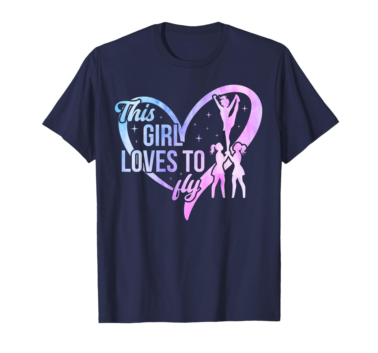 This Girl Loves to Fly Cheer Flyer Cheerleading Flyer T-Shirt