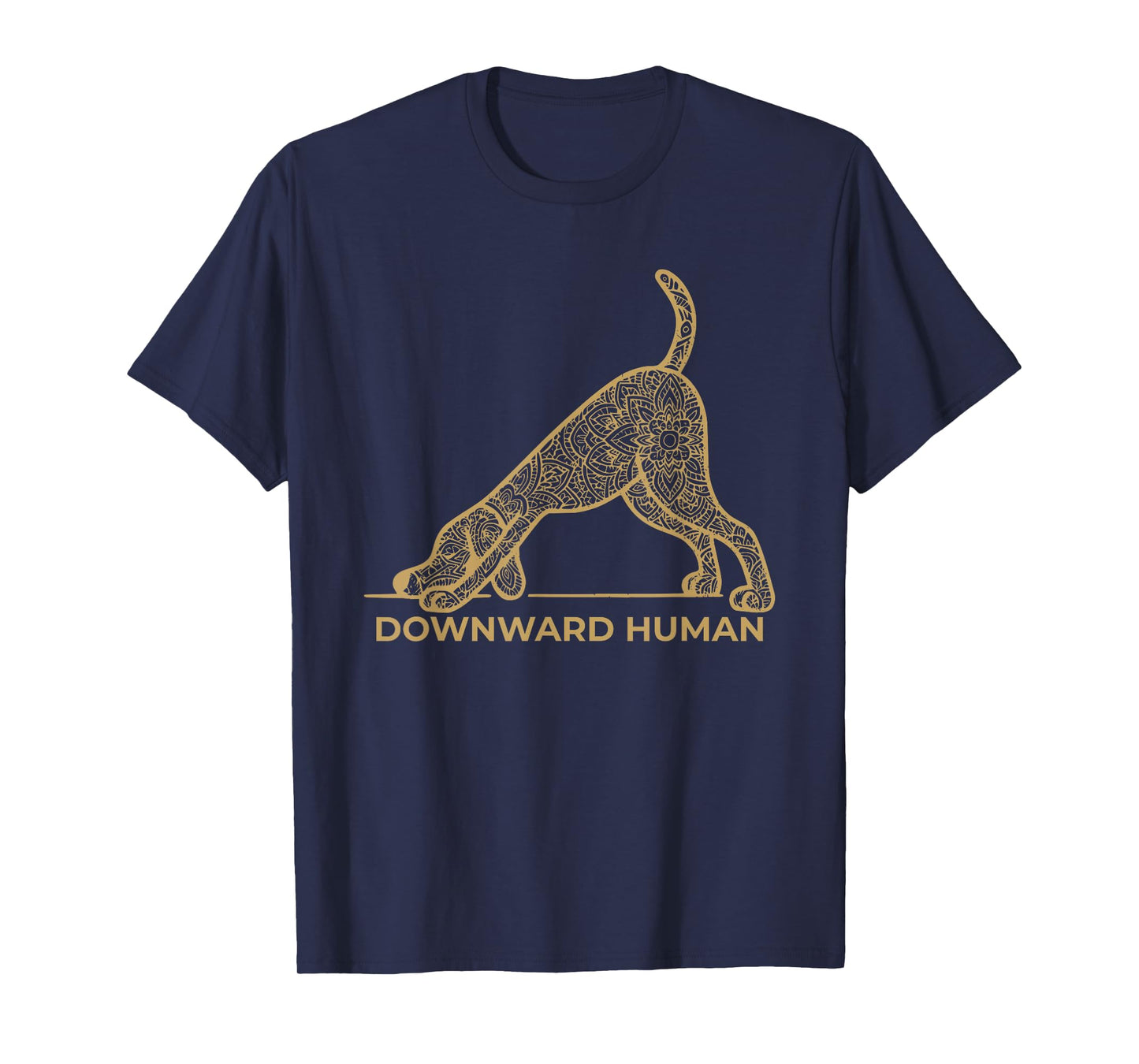 Downward Human – Mandala Dog Yoga Pose Yoga Dog Lover T-Shirt