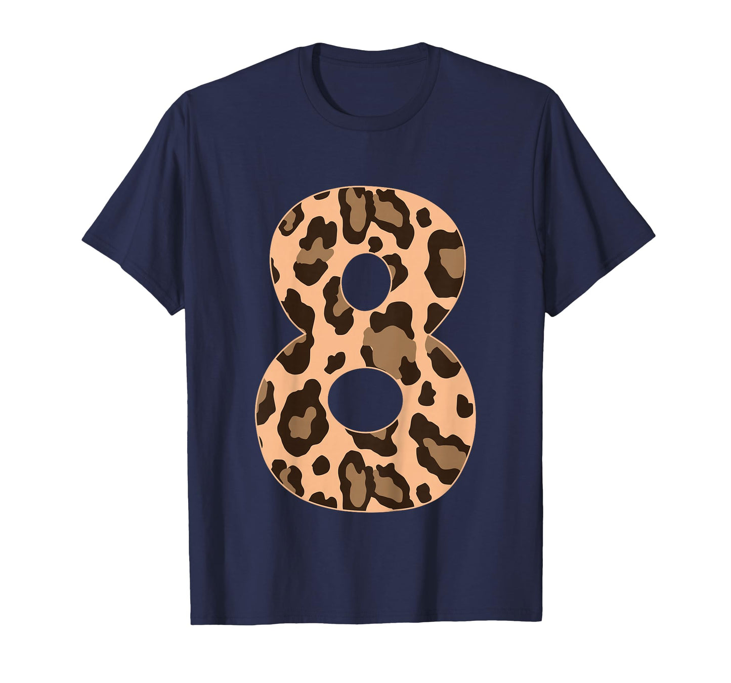 Cheetah Kids 8 Year Old Girl Cheetah Print 8th Birthday T-Shirt