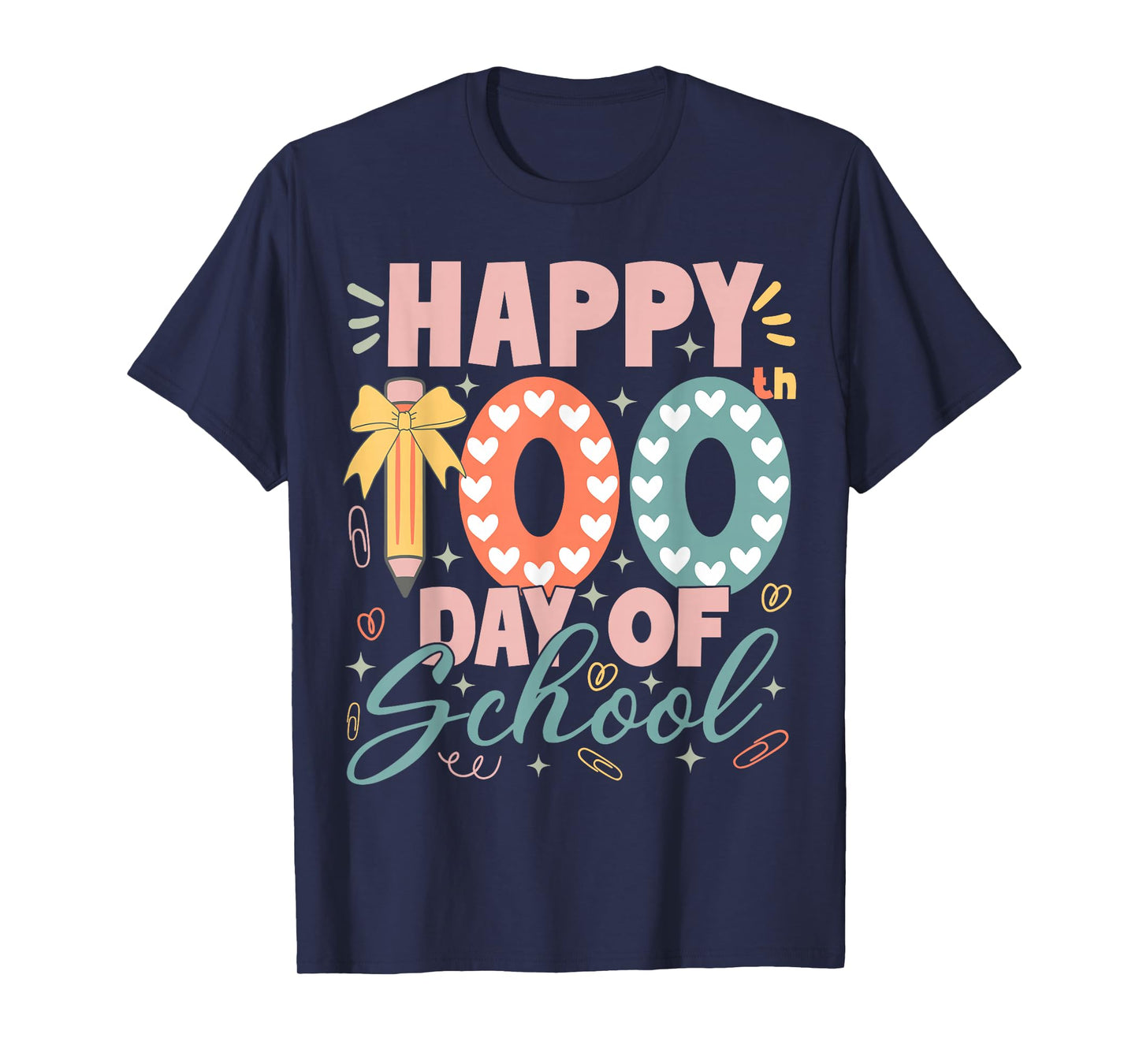 Happy 100th Day of School Teacher Student 100 Days of School T-Shirt