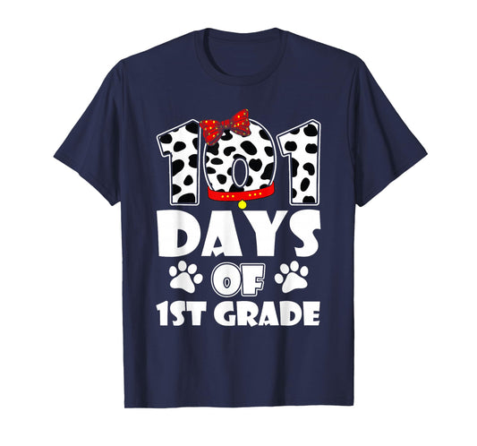 101 Days 1st Grade 100th Day Dog 100 Days School Students T-Shirt