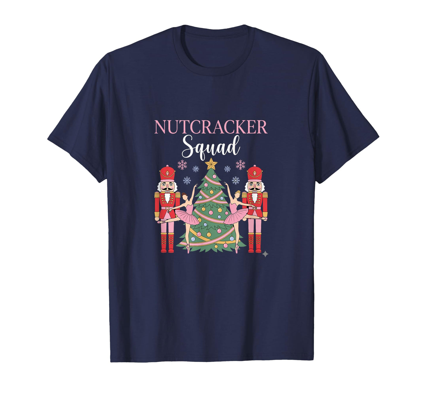 Nutcracker Ballet Christmas Ballerina Pink Dance Squad T-Shirt
