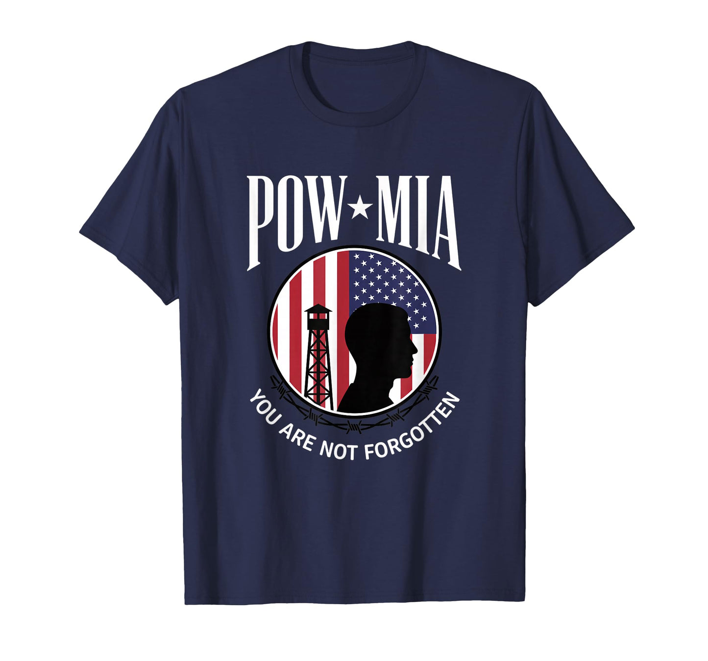 USA POW MIA - You are Not Forgotten Patriotic American Flag T-Shirt
