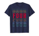 Four 4th Birthday Retro Layered Text 4 Year Old T-Shirt