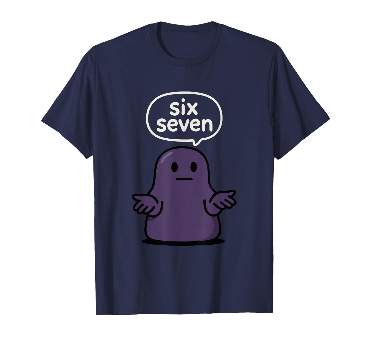 67 Six Seven 6-7 Midnight Blob Slime - Kid Brainrot Meme T-Shirt