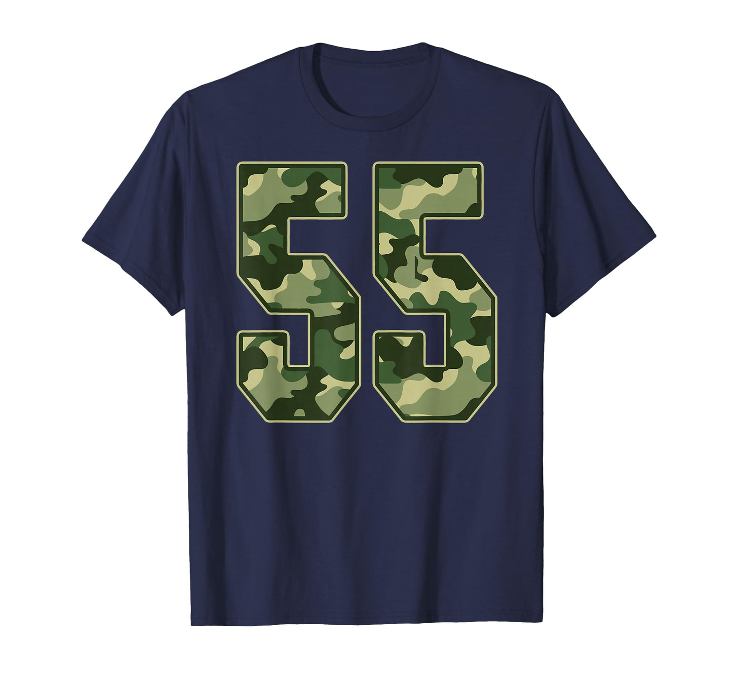 Camo #55 Jersey Number 55 Uniform Fan Favorite Player T-Shirt