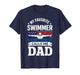My Favorite Swimmer Calls Me Dad USA Flag T-Shirt