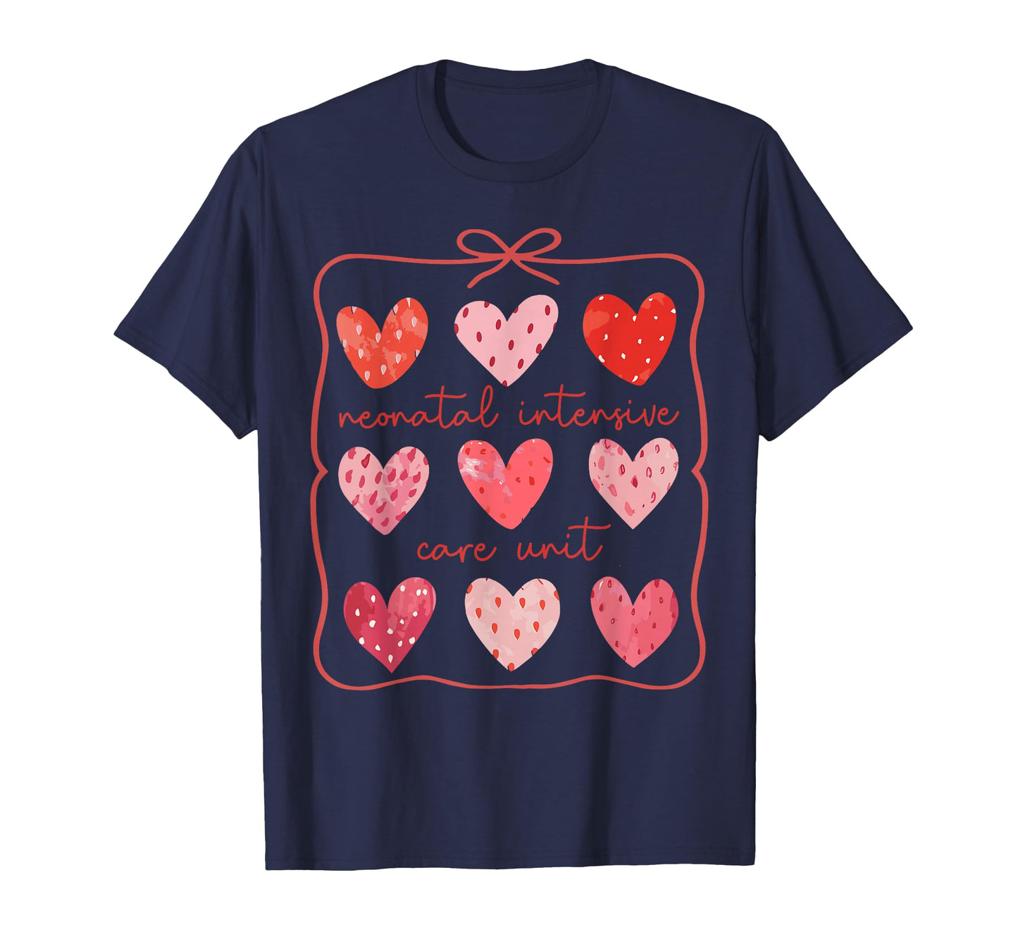 NICU Nurse Valentines Day Boho Heart Love Neonatal ICU Nurse T-Shirt