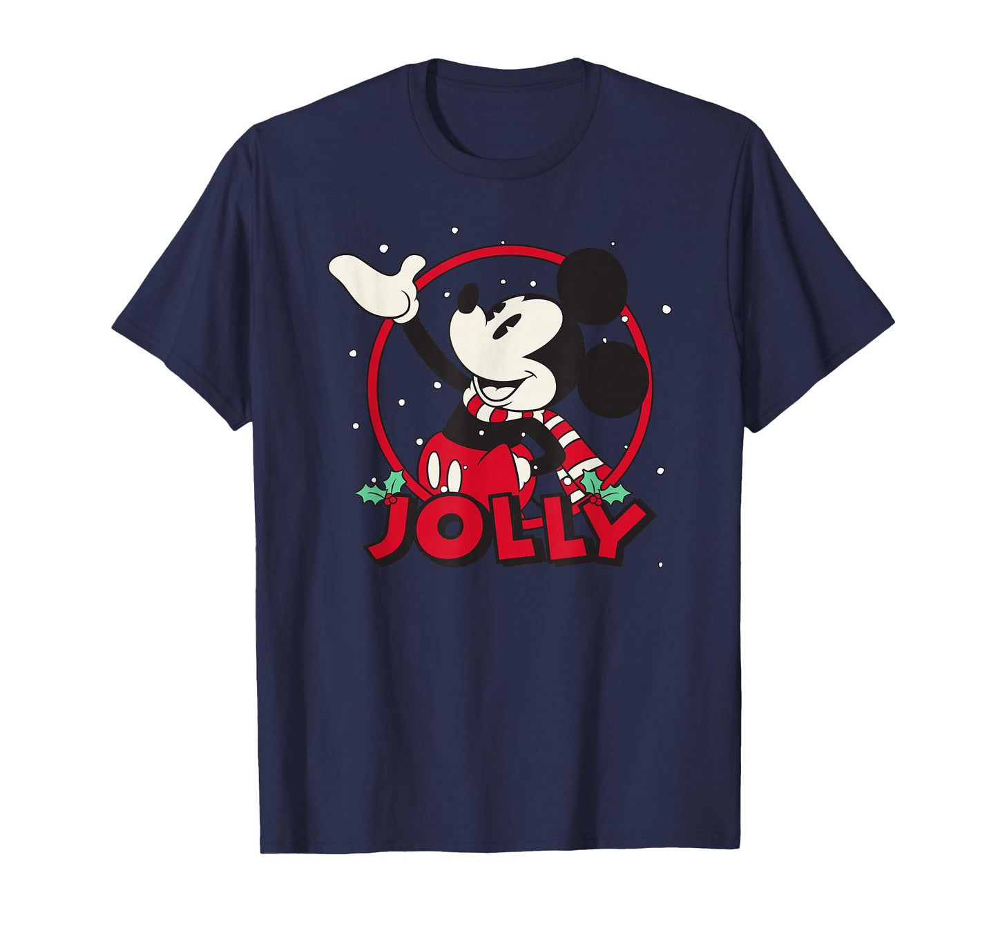 Disney Mickey and Friends Christmas Jolly Mickey Portrait T-Shirt
