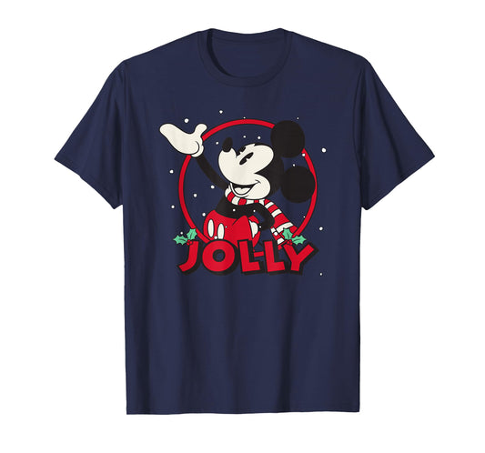 Disney Mickey and Friends Christmas Jolly Mickey Portrait T-Shirt