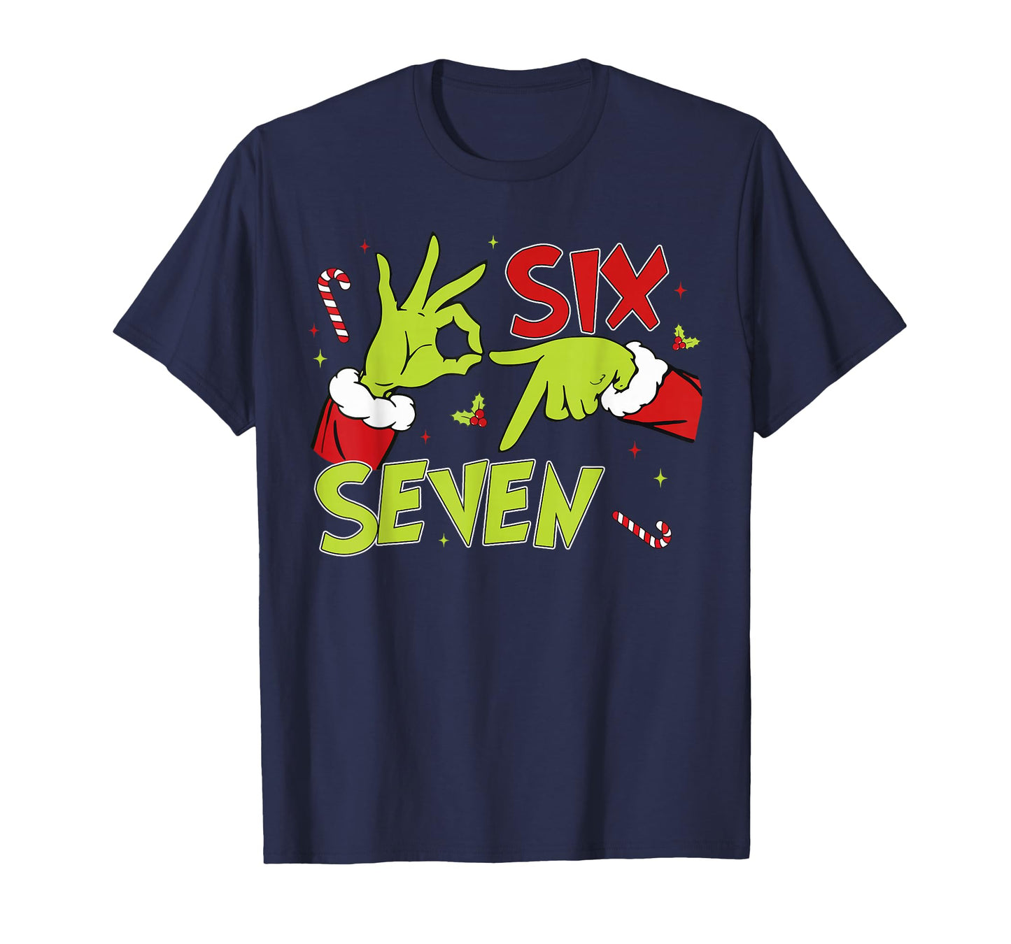 Mens Women Christmas Six Seven Funny Meme 67 Matching Family T-Shirt