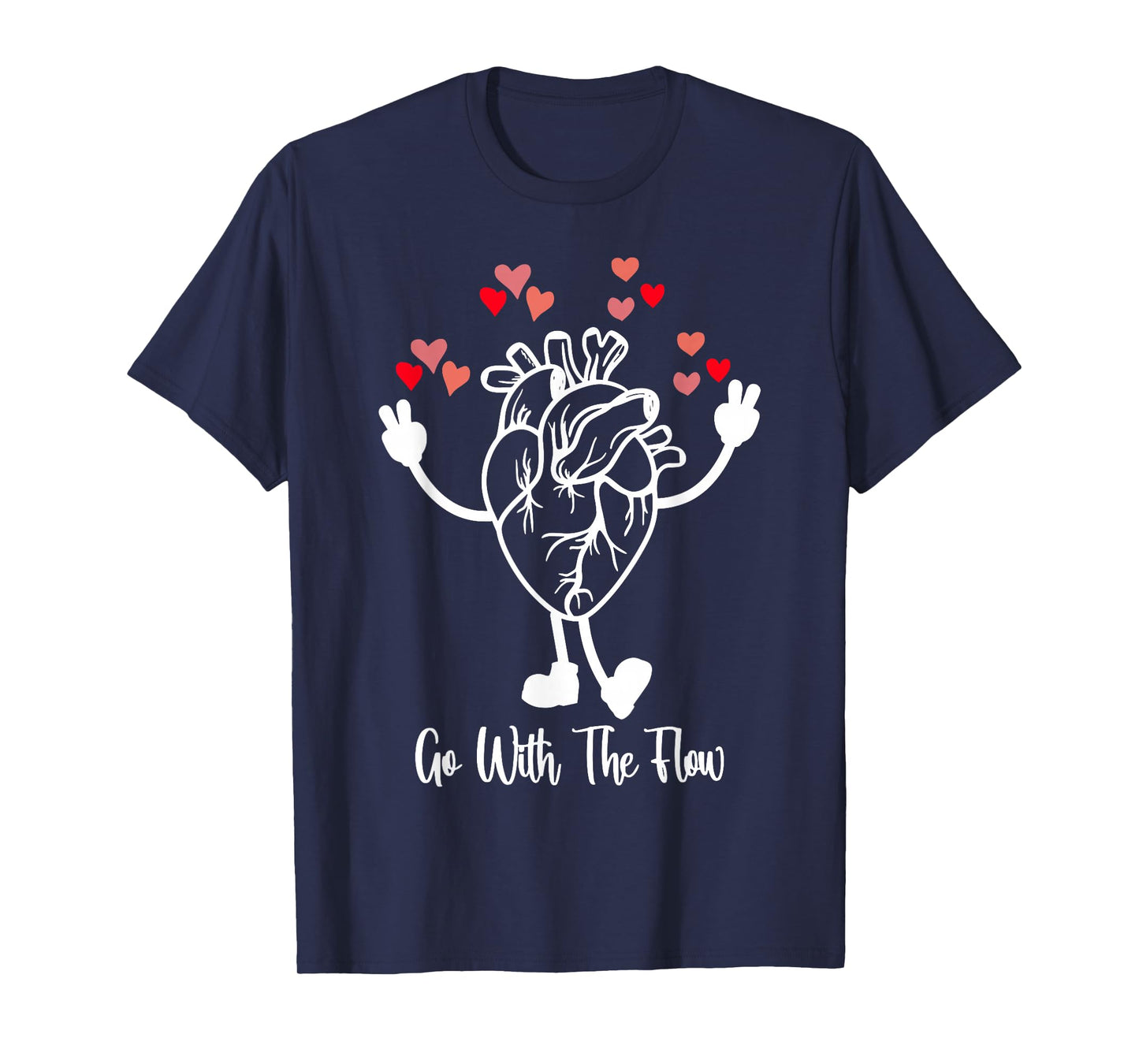 Heart Anatomy Valentine Cardiac CVICU Cath Lab RN Nurse T-Shirt