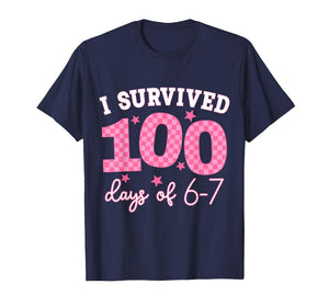 I Survived 100 Days of 6-7 Meme 67 Six Seven Teacher Kids T-Shirt
