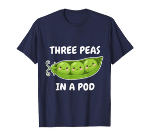 Three Peas in a Pod Cute Kawaii Funny T-Shirt