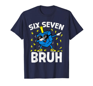 Boys Hanukkah 67 Six Seven Bruh Dabbing Dreidel Chanukah Kid T-Shirt