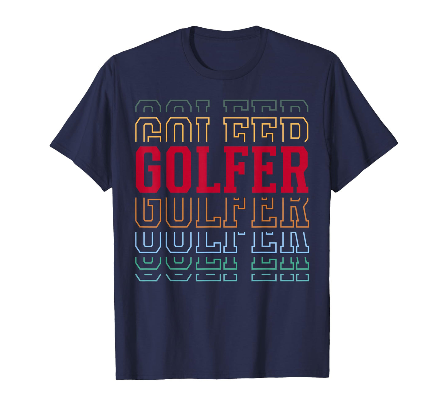 Golfer Funny Retro Layered Text Golf Player Men T-Shirt