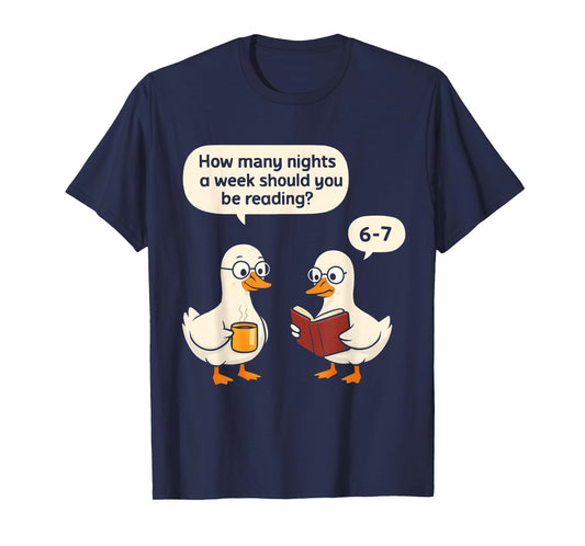 Teacher 67 How Many Nights A Week Should You Be Reading 6-7 T-Shirt