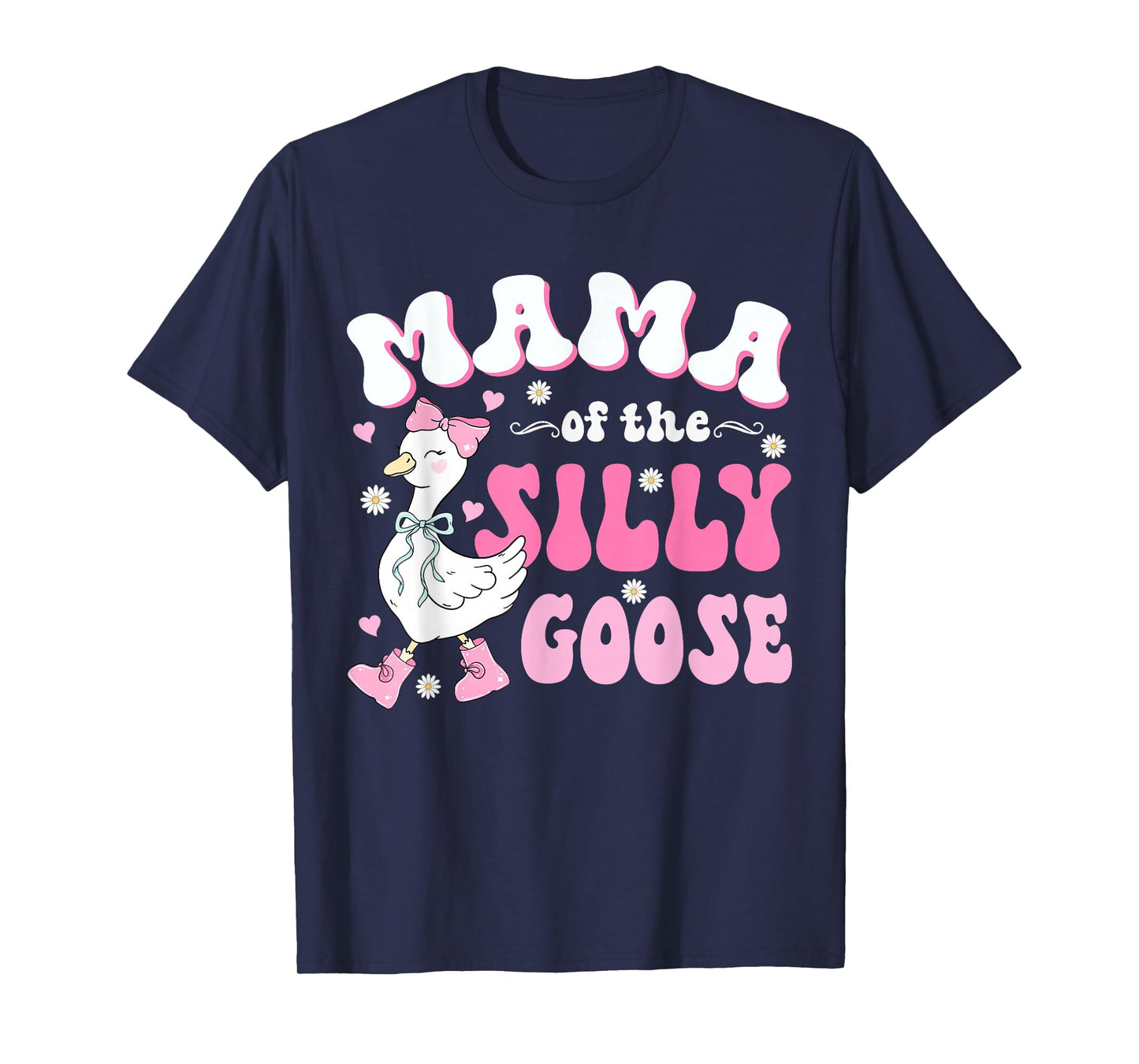 Mama of The Silly Goose First Birthday Party Family Matching T-Shirt