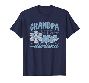 Grandpa in A Winter Onederland Bday Girl Sweet Snowflake T-Shirt