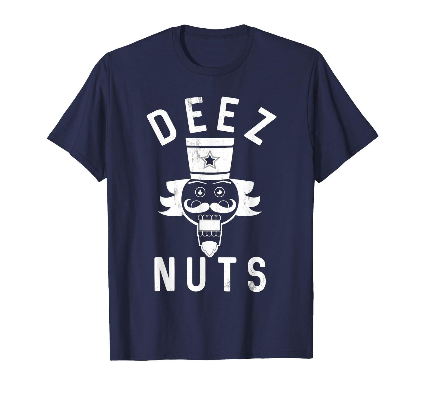 Deez Nuts Nutcracker Christmas Pun Mens Humor Vintage T-Shirt
