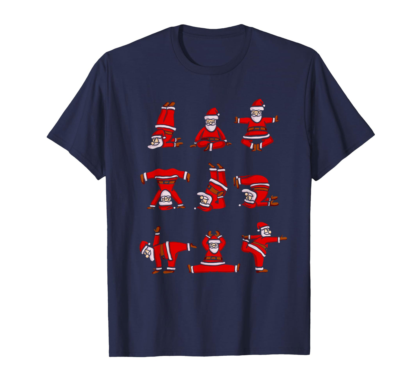 Yoga Santa Women Men Kids Funny Christmas T-Shirt
