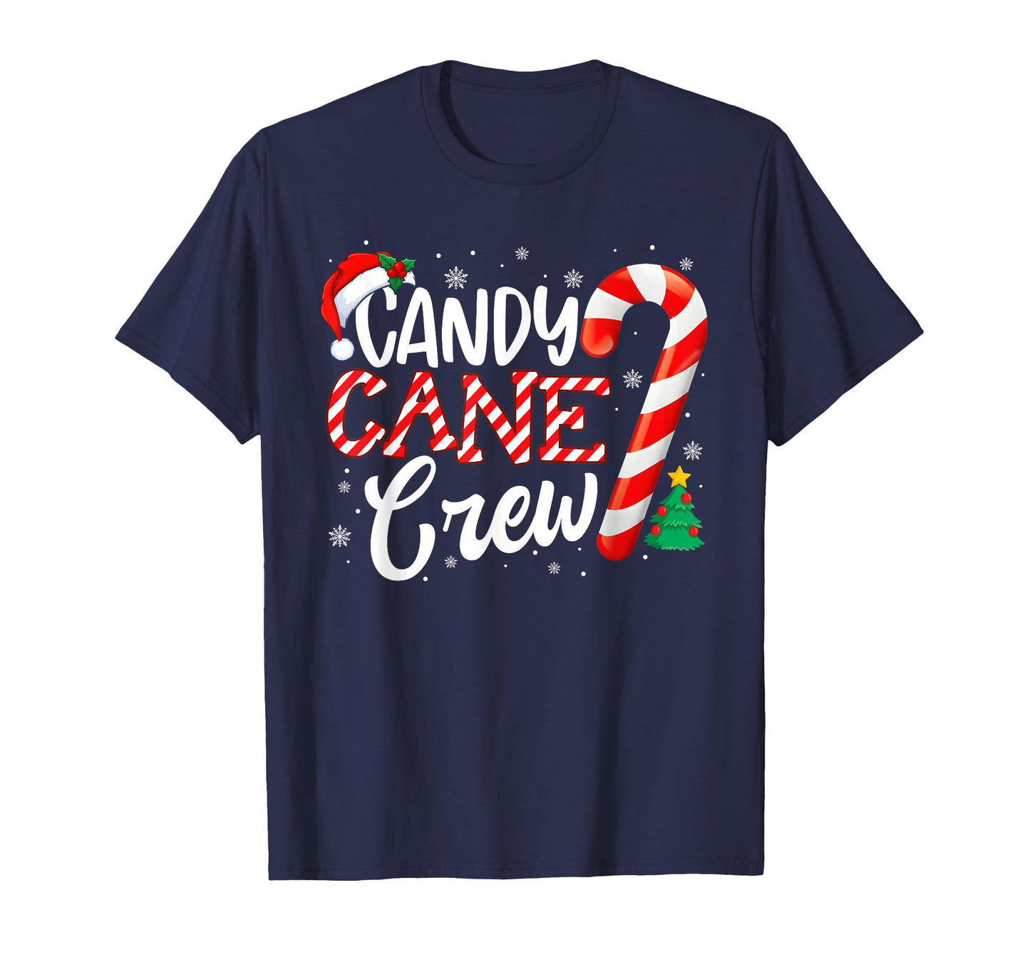 Candy Cane Crew Funny Xmas Christmas Pajamas Men Women Kids T-Shirt