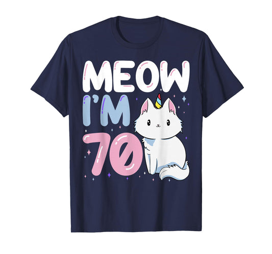 Cat 70th Birthday Party Purr-FECT Vet Kitten Fur Animal Paw T-Shirt