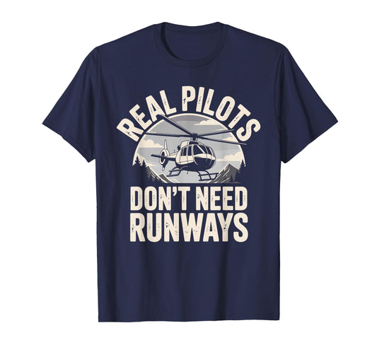 Funny Helicopter Pilot Art for Men Women Flying Helicopter T-Shirt