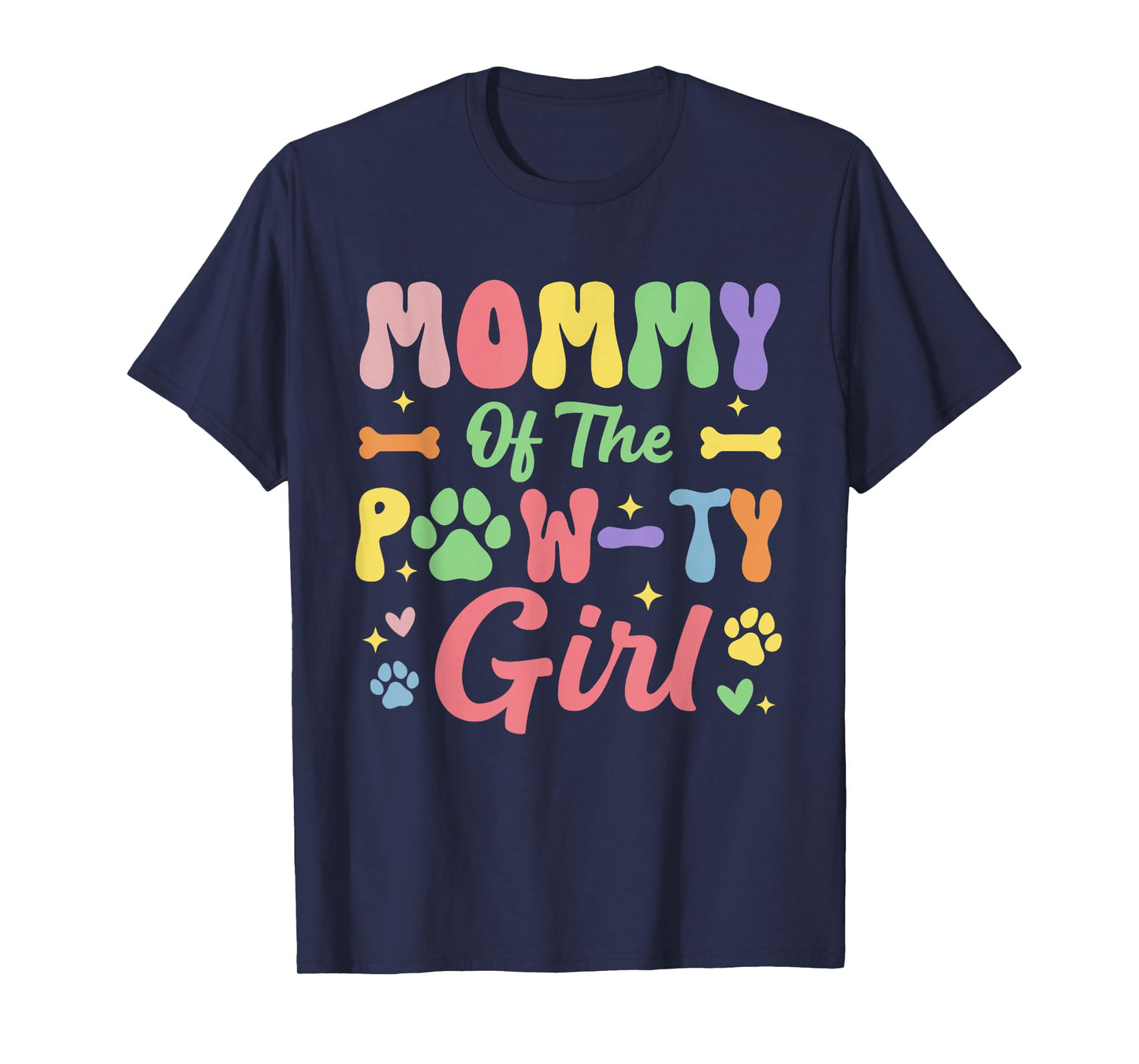 Mommy of The Birthday Paw-ty Girl Dog Theme Family Party T-Shirt