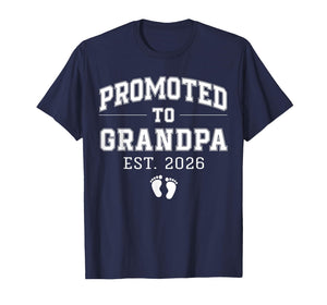 Promoted to Grandpa Est 2026 First Time Grandfather to Be T-Shirt
