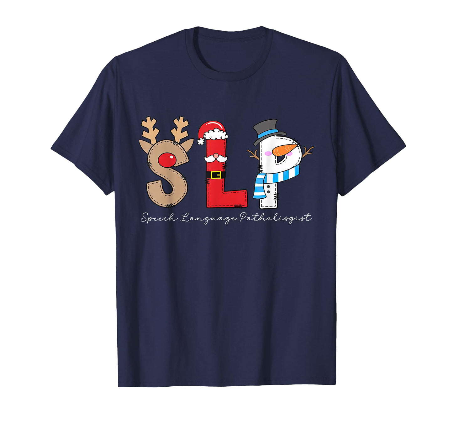 Christmas Speech Therapy SLP Language Pathologist Therapist T-Shirt