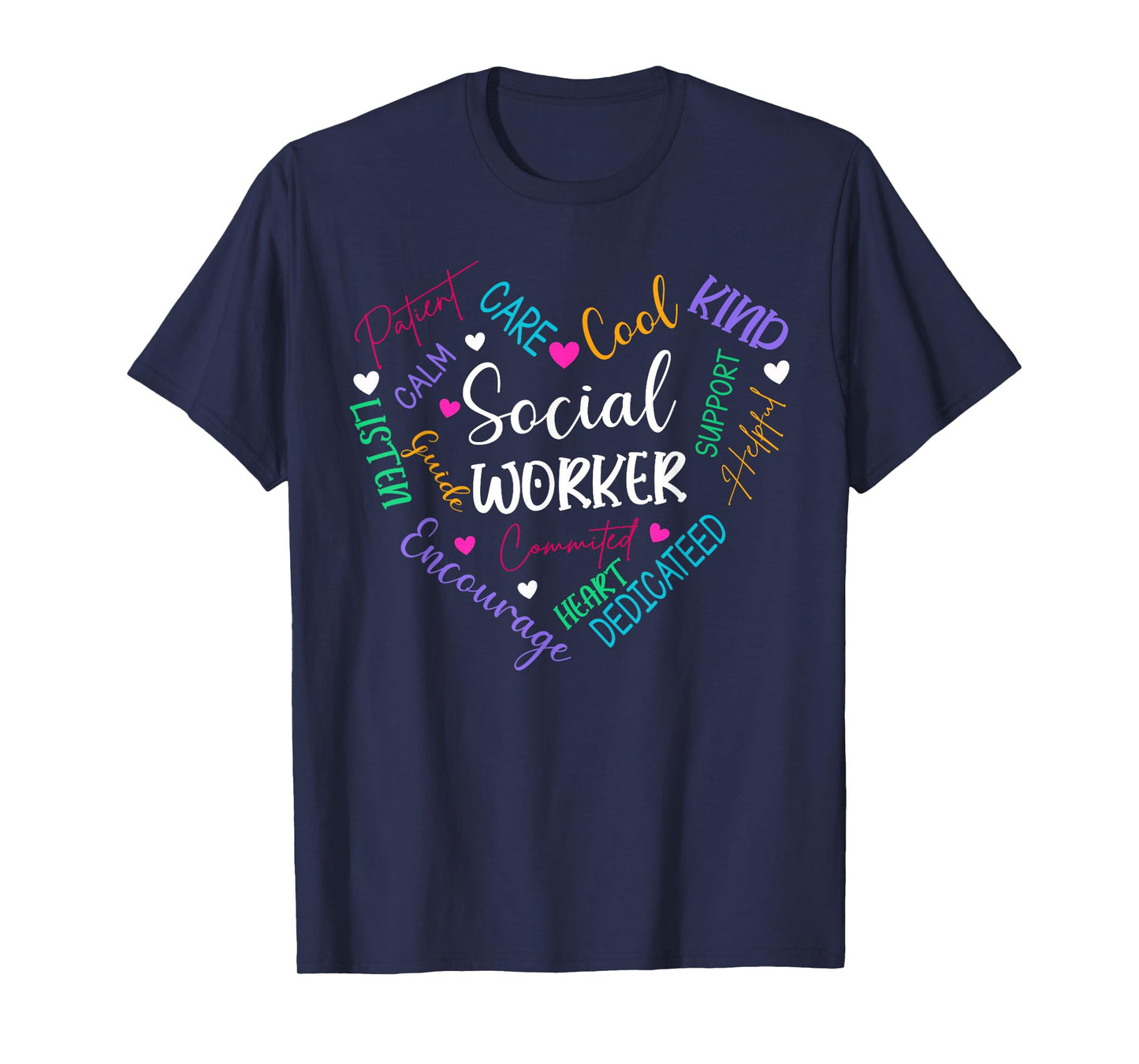 Social Worker Heart Funny Social Work for Womens Girls T-Shirt