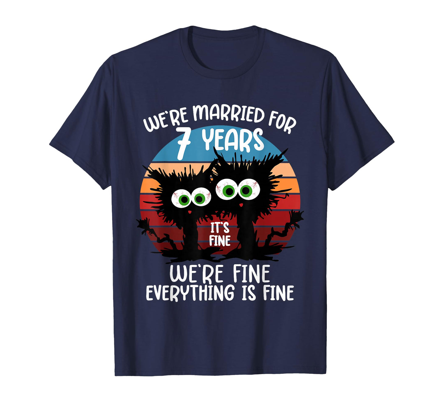 Copper Wedding We're Married for 7 Years T-Shirt