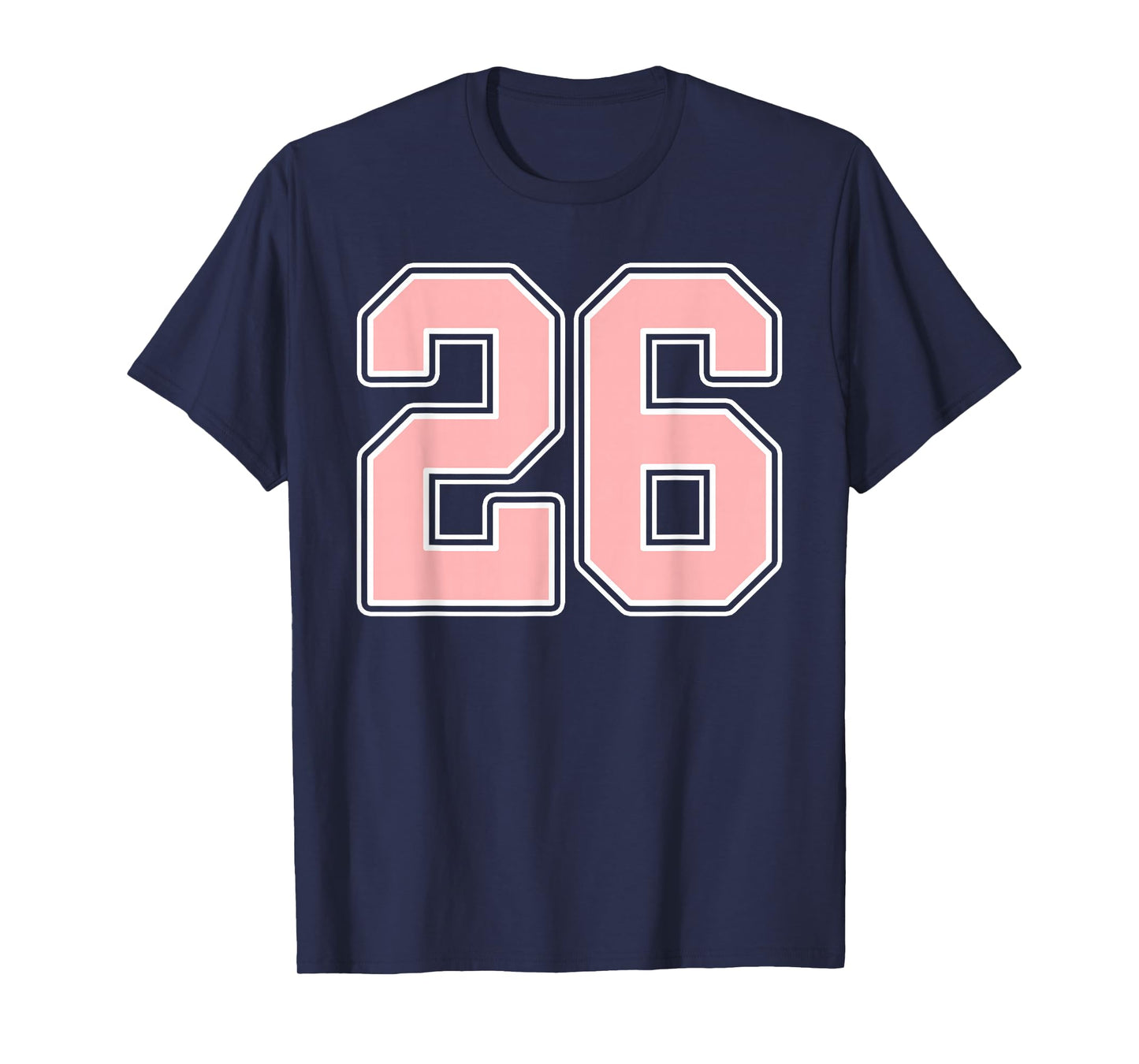 Cute Pink and White Number 26 Jersey Player Uniform #26 Fan T-Shirt