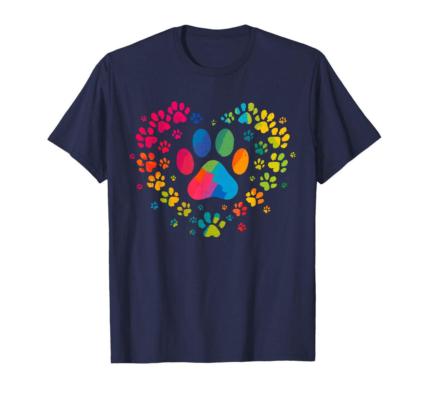 Dog Paw Heart Animal Lover Puppy Pet Mom Women Girls Kids T-Shirt