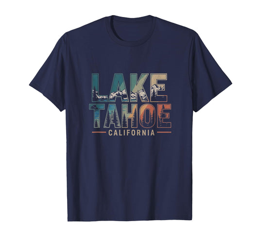 Retro Lake Tahoe California Design T-Shirt