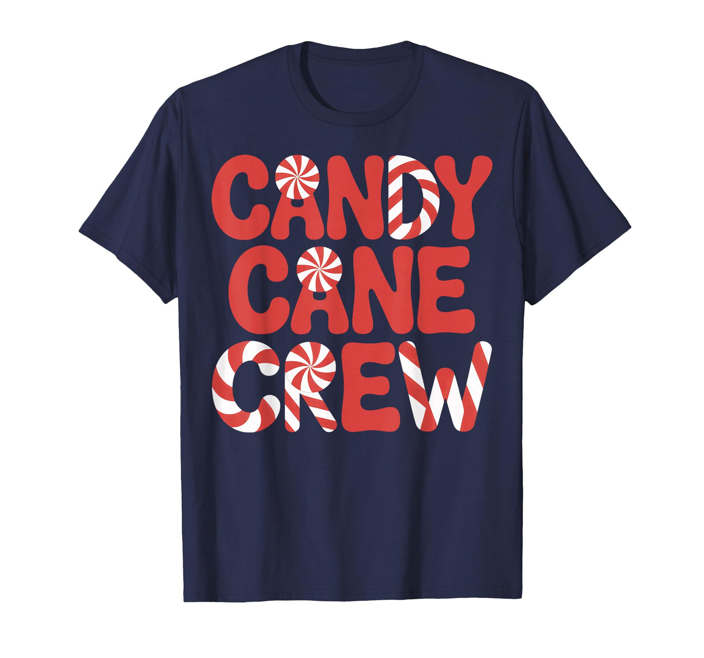 Candy Cane Crew Red White Lovers Group T-Shirt