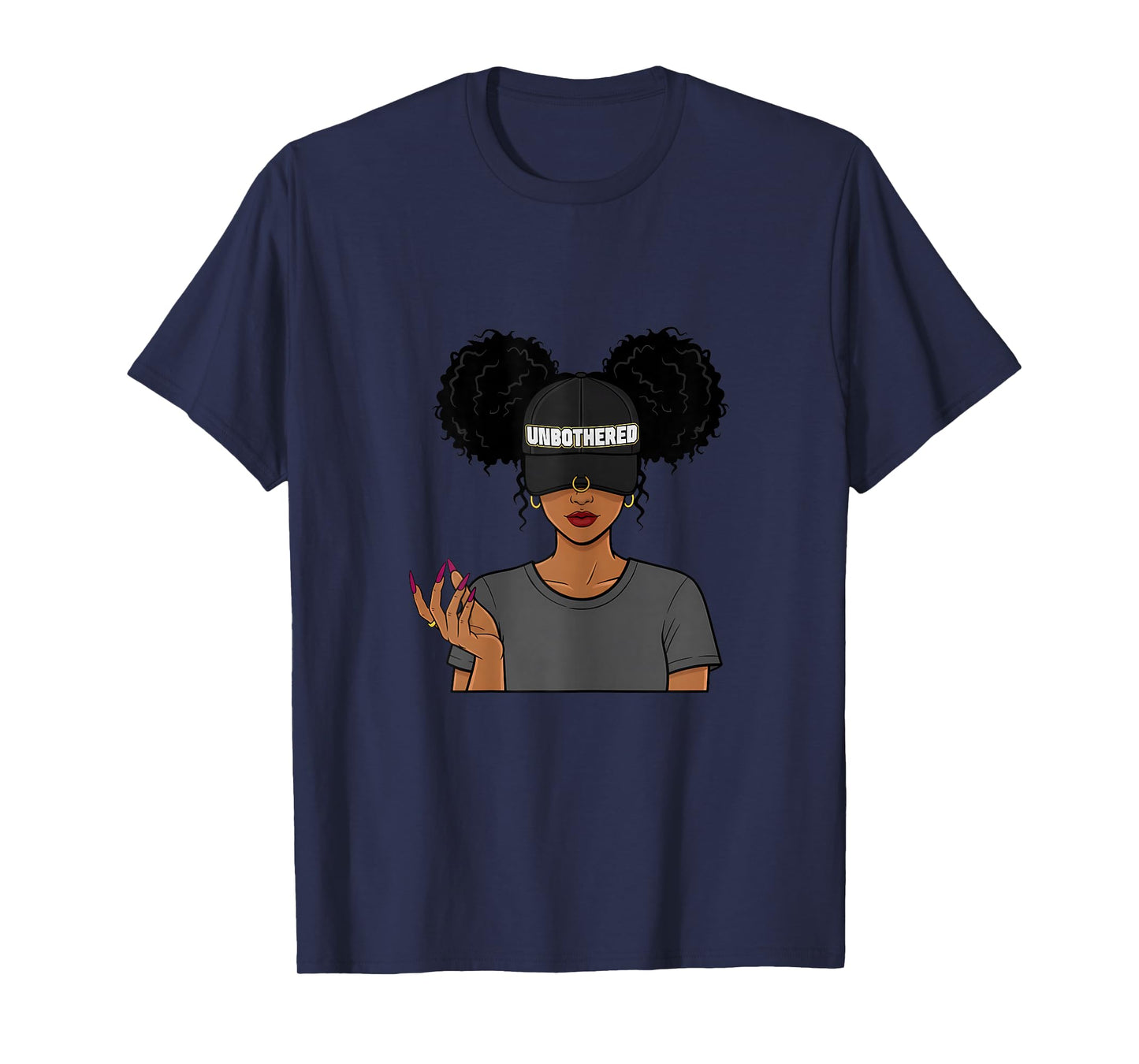 Unbothered Black Woman Afro History Month Pride T-Shirt
