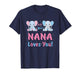 Pink or Blue Nana Loves You Gender Reveal Elephant T-Shirt